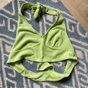 free people terrycloth halter top